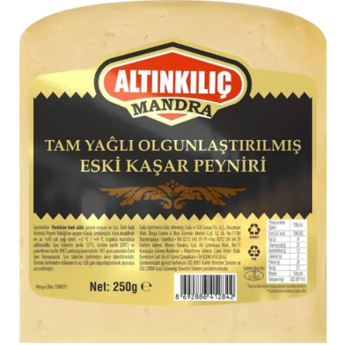 ALTINKILIÇ Bio Kars Bergkäse (Eski Kaşar) – 250g – Bild 1